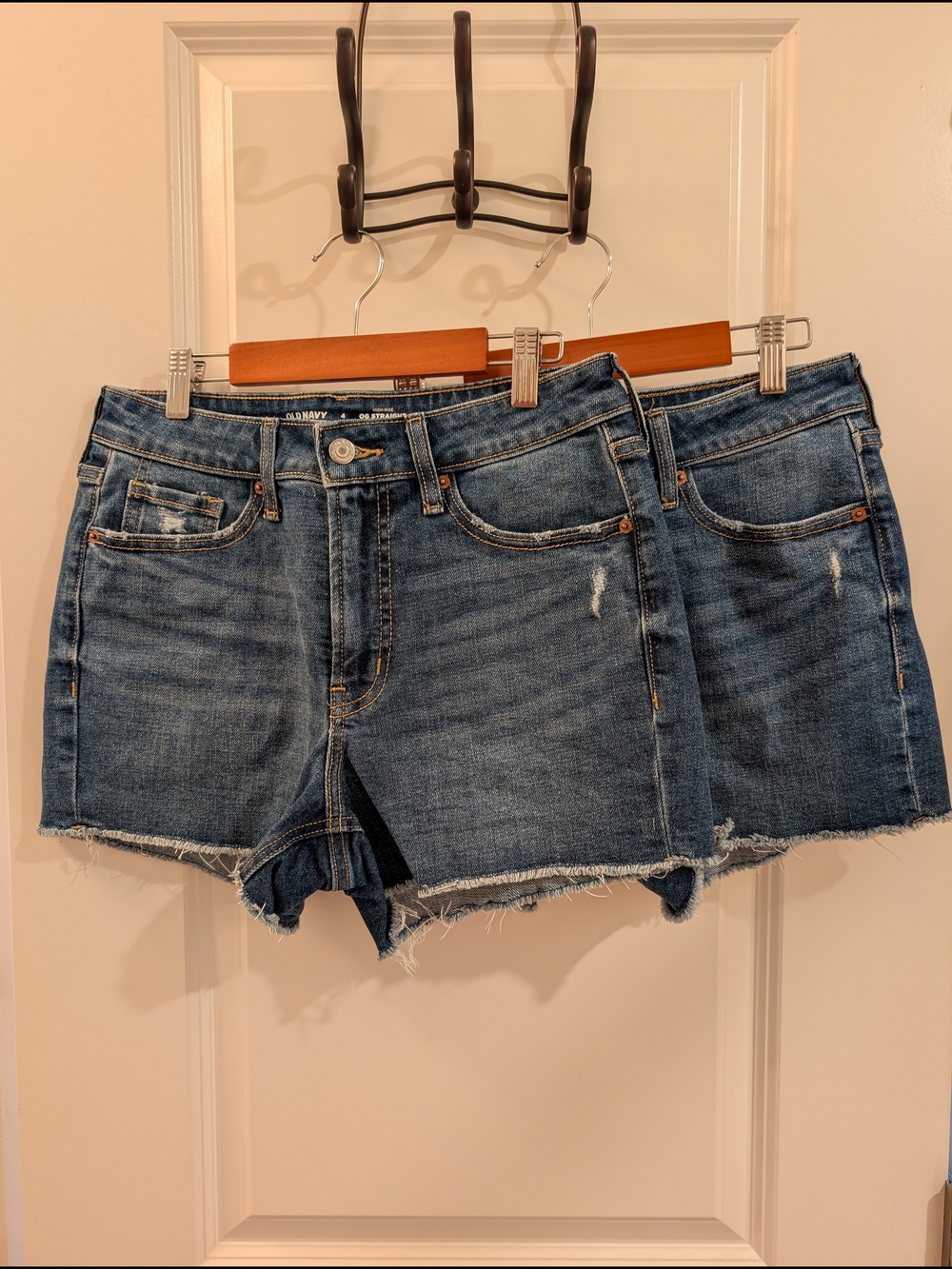 TWO Pair Old Navy High-Rise OG Straight Denim Shorts